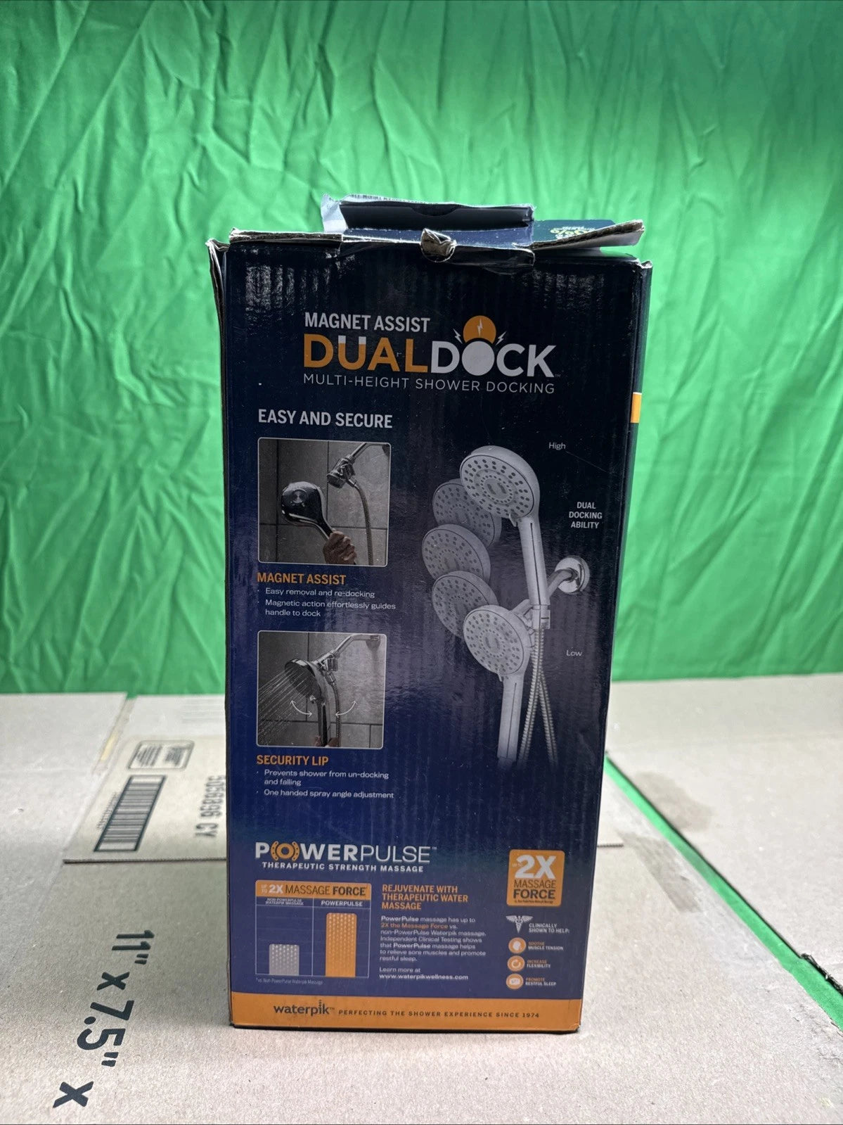 Waterpik 8-Spray Wall Mount Magnet Multi Height Handheld Shower Head 1.8 GPM