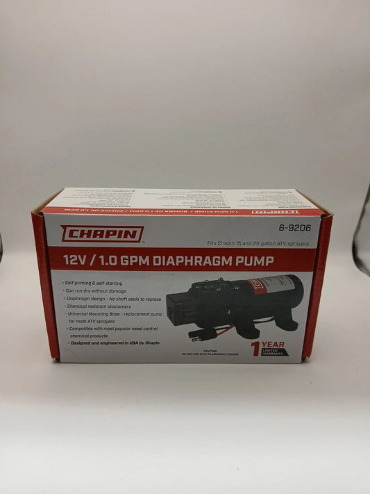 Chapin 12-volt/1.0 Gpm Diaphragm Pump | Black International