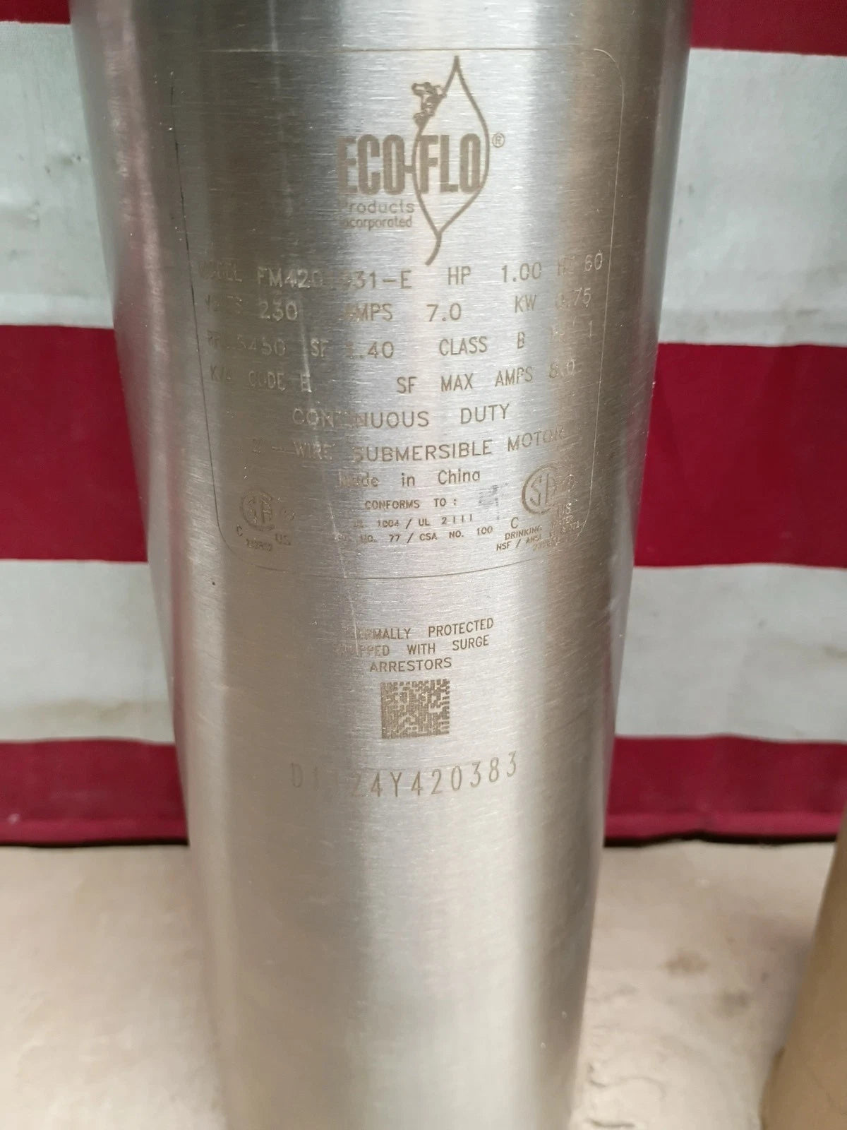 Everbilt 1 HP Submersible 2-Wire Motor 10 GPM Deep Well Potable Water Pump READ