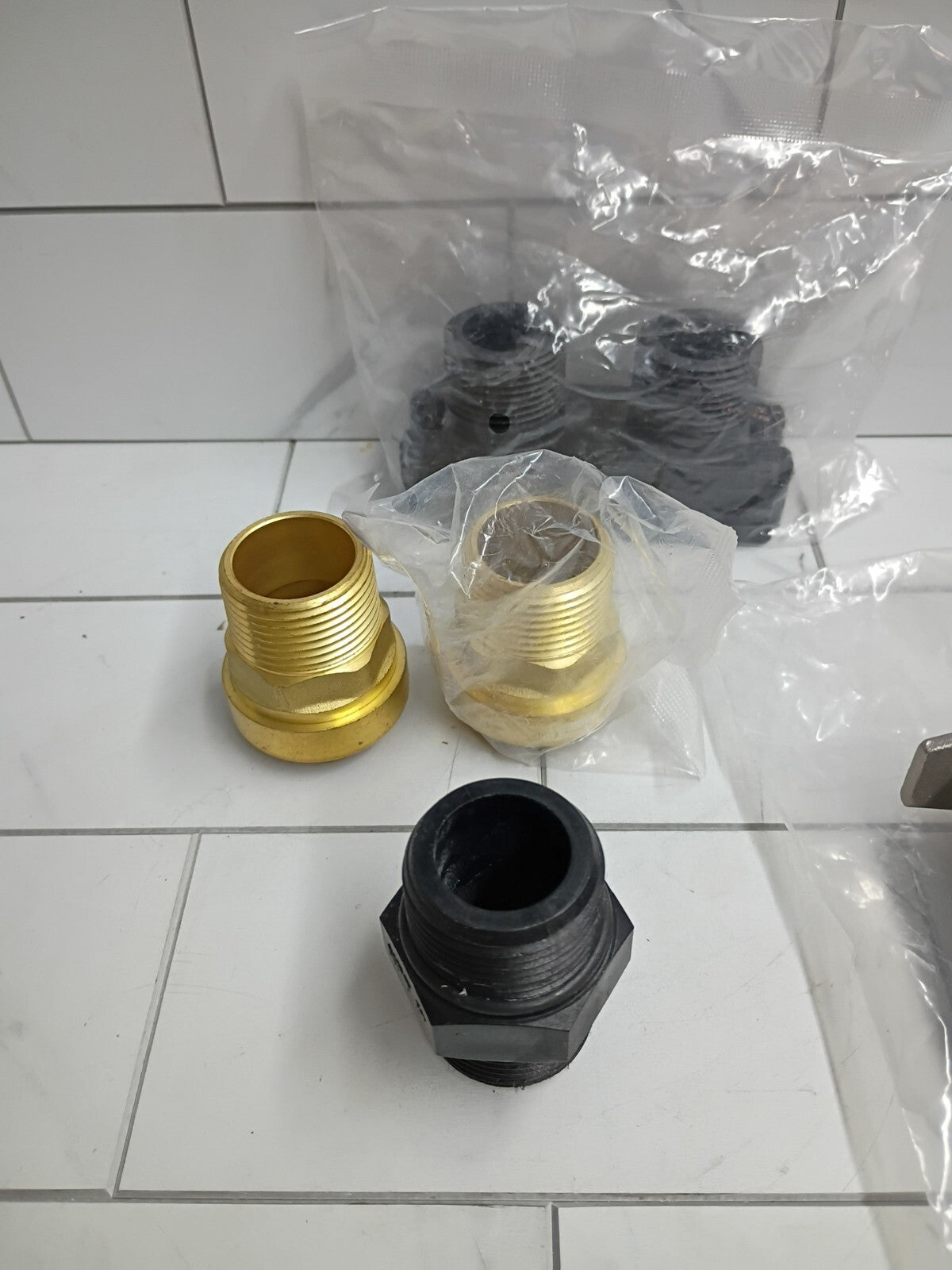 Pro+Aqua 2pc 1" Stainless Steel Bypass Valve 2pcs 1" Brass QC Adapters New OB