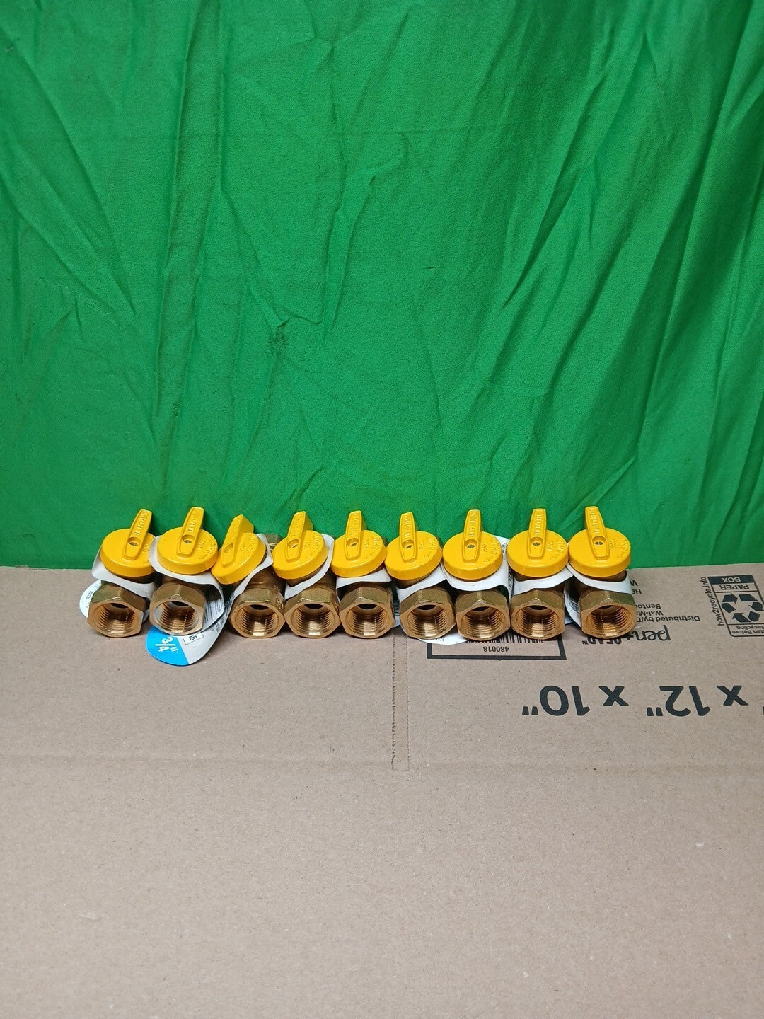 LOT OF 9 Everbilt 3/4" FIP  Safety Handle Brass Gas Valve NEW OPEN BOX