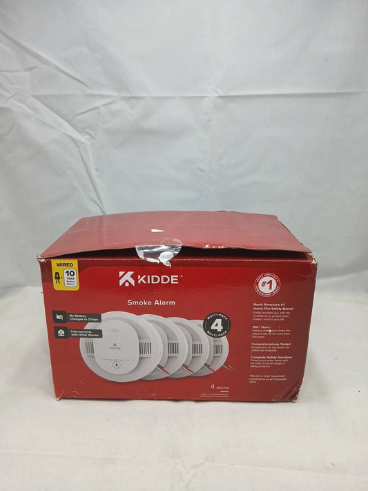 Kidde Smoke Alarm Model 20SA10 Hard Wired Detector 10 Year battery 4 Pack