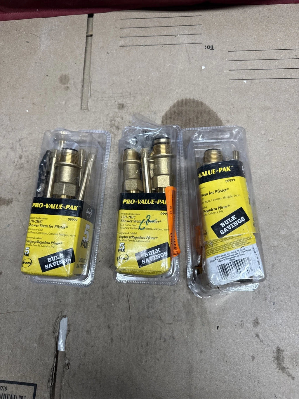 Lot Of 15 Danco 09999 12H-2H/C Shower Stem for Pfister
