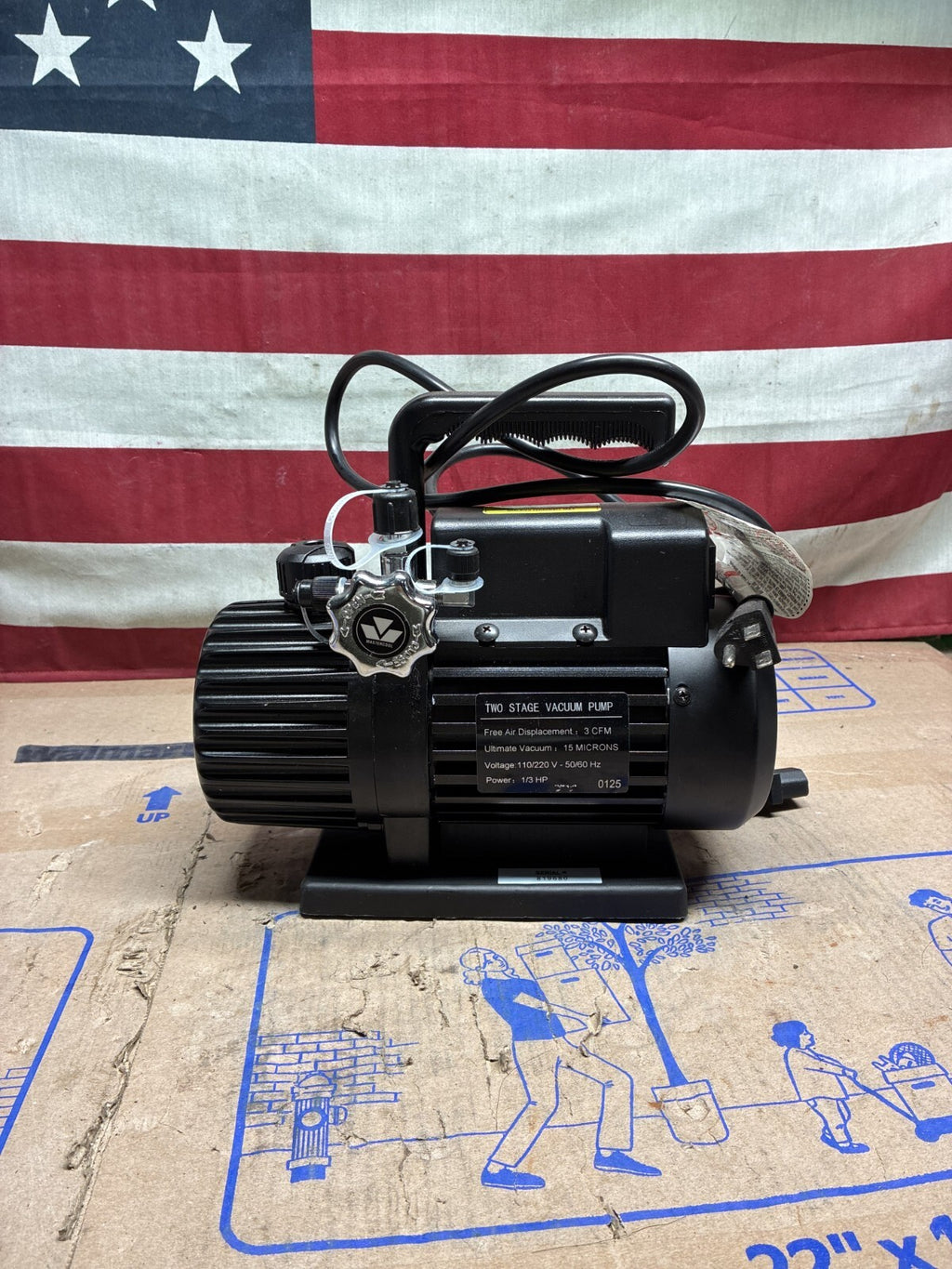 MASTERCOOL Black Series 90063-2V-110-BL 3CFM Vacuum Pump *READ DESCRIPTION*