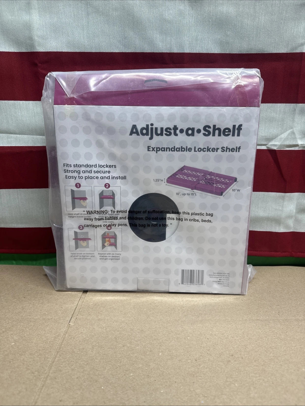 Adjust-A-Shelf Locker Shelf Extends to Fit Your Locker Easy to Use.