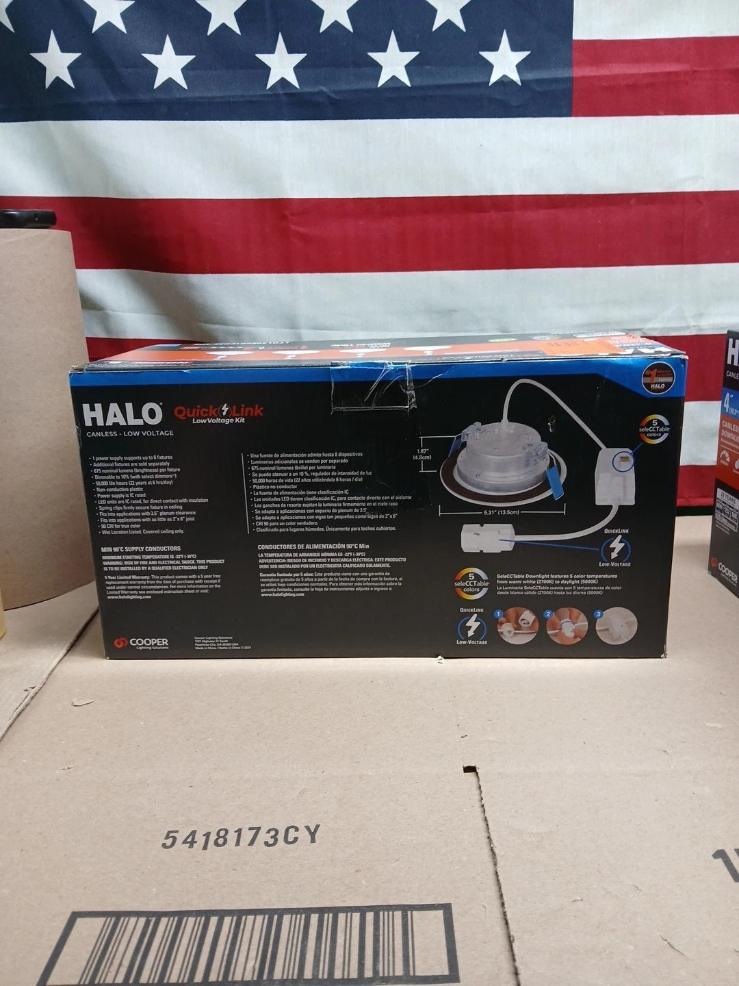 Halo QuickLink 4 in. Selectable CCT Direct Mount Canless LED Recessed Light