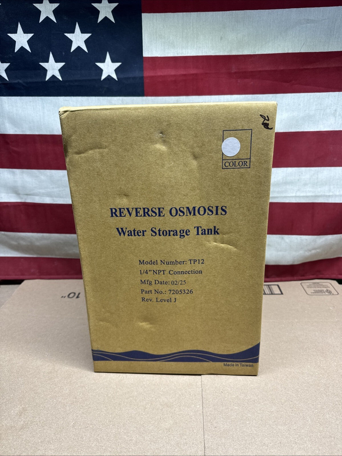 NOB Reverse Osmosis Water Storage Tank TP-12  1/4" NPT Connection 7205326