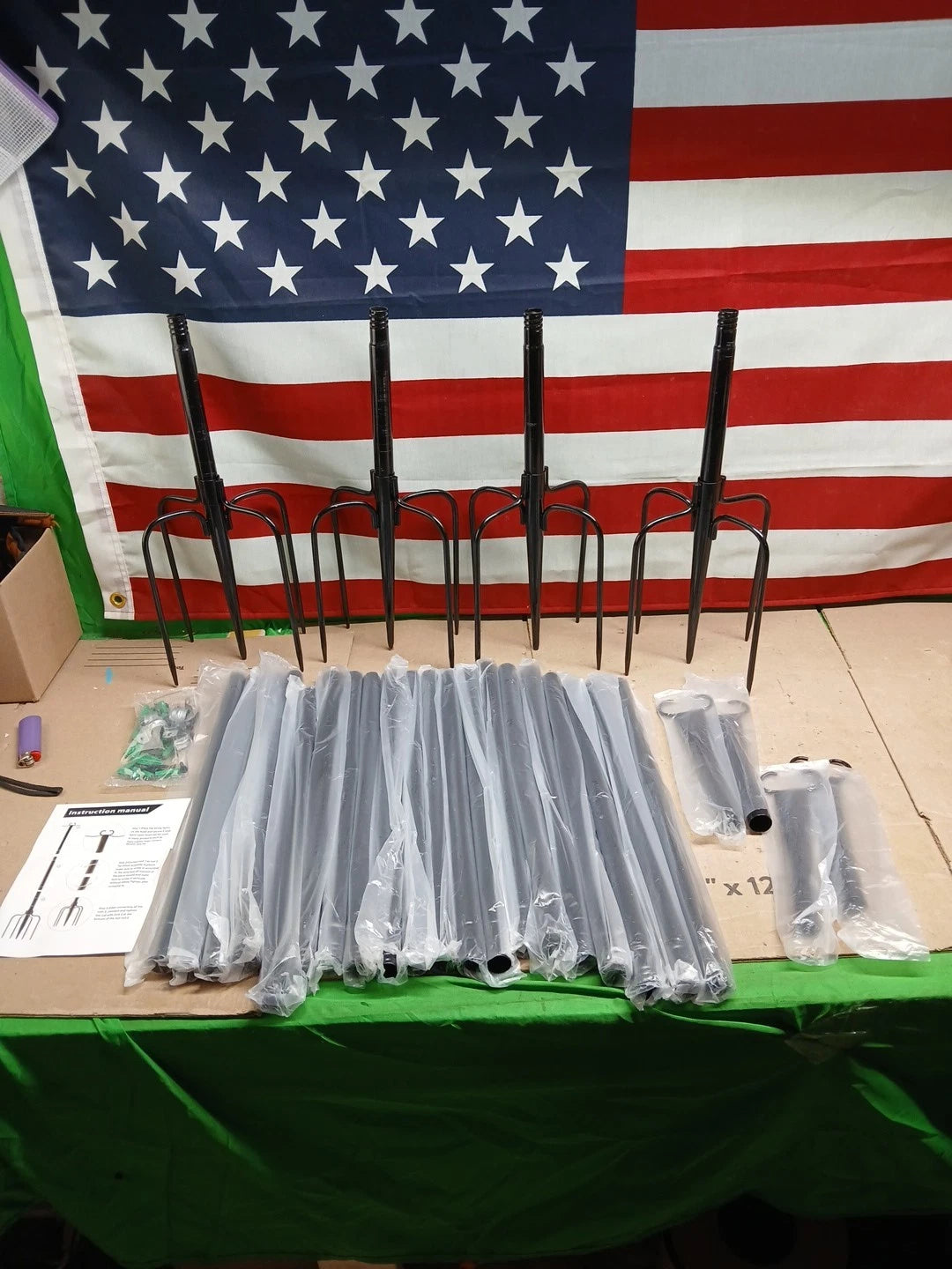 String Pole Setup For String Lights