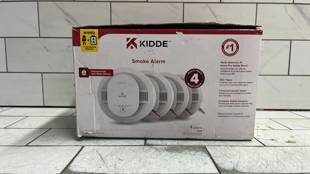 4 Pack Kidde Smoke Alarm Model 20SAR Hard Wired Detector, battery, NEW OPEN BOX
