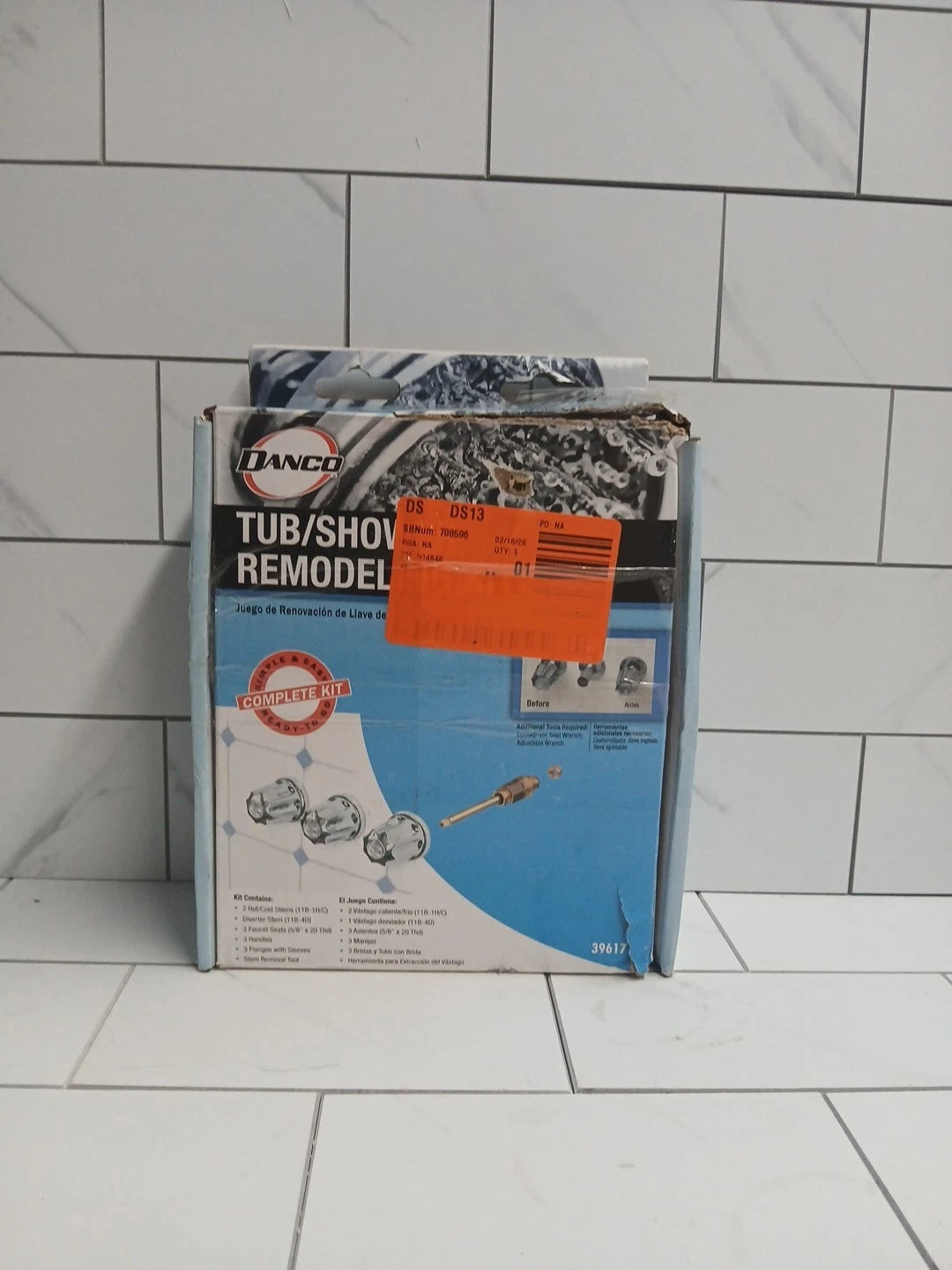 Danco 39617 Tub/Shower Remodeling Kit for Gerber - CHROME NEW Open Box