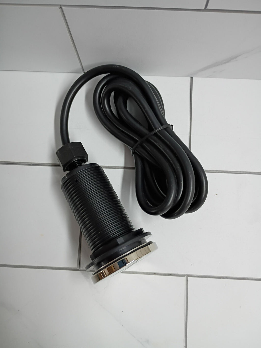 Kohler Sink Top Garbage Disposal Button 3.6" Long with 5' Air Hose Chrome switch