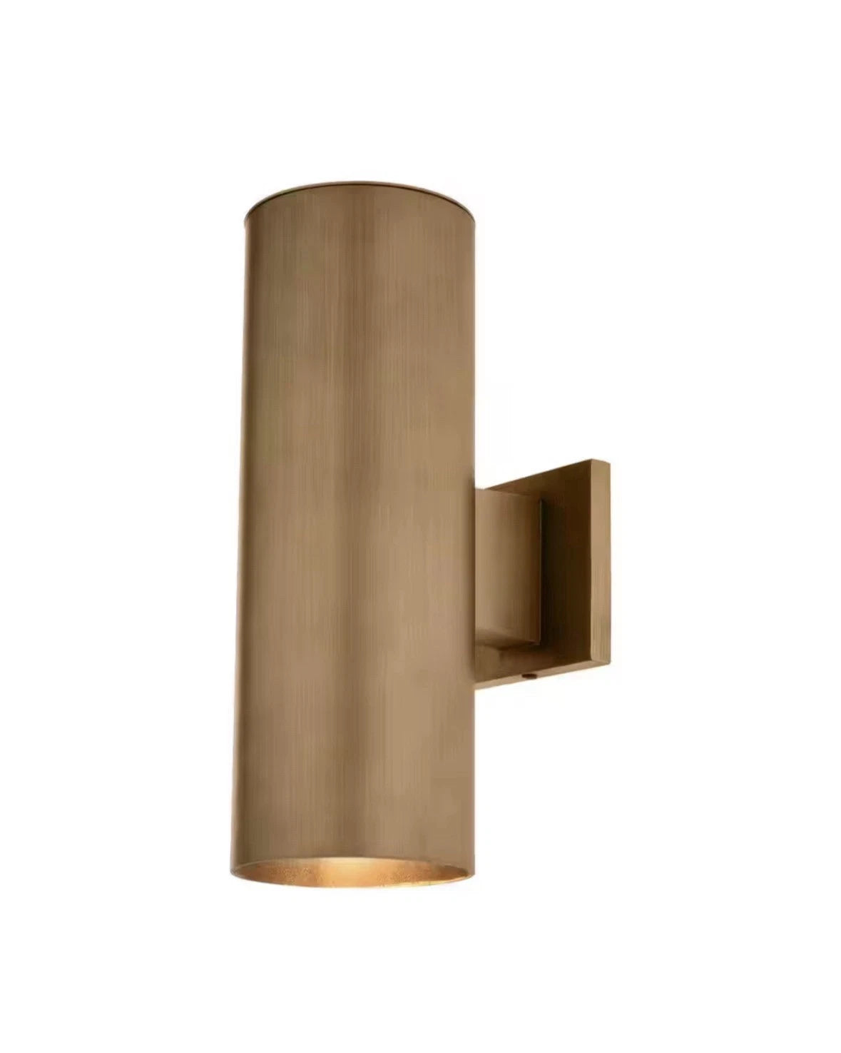 Vaxcel Chiasso 1 Light 14.25" Outdoor Wall Light, Warm Brass/Clear Cover -T0588.