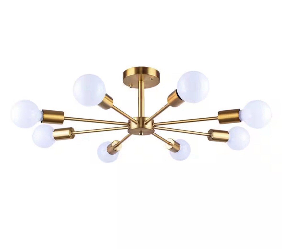 RRTYO Gallman 23.6 in. 8-Light Gold Mid-Century Pendant Ceiling Light Sputnik…