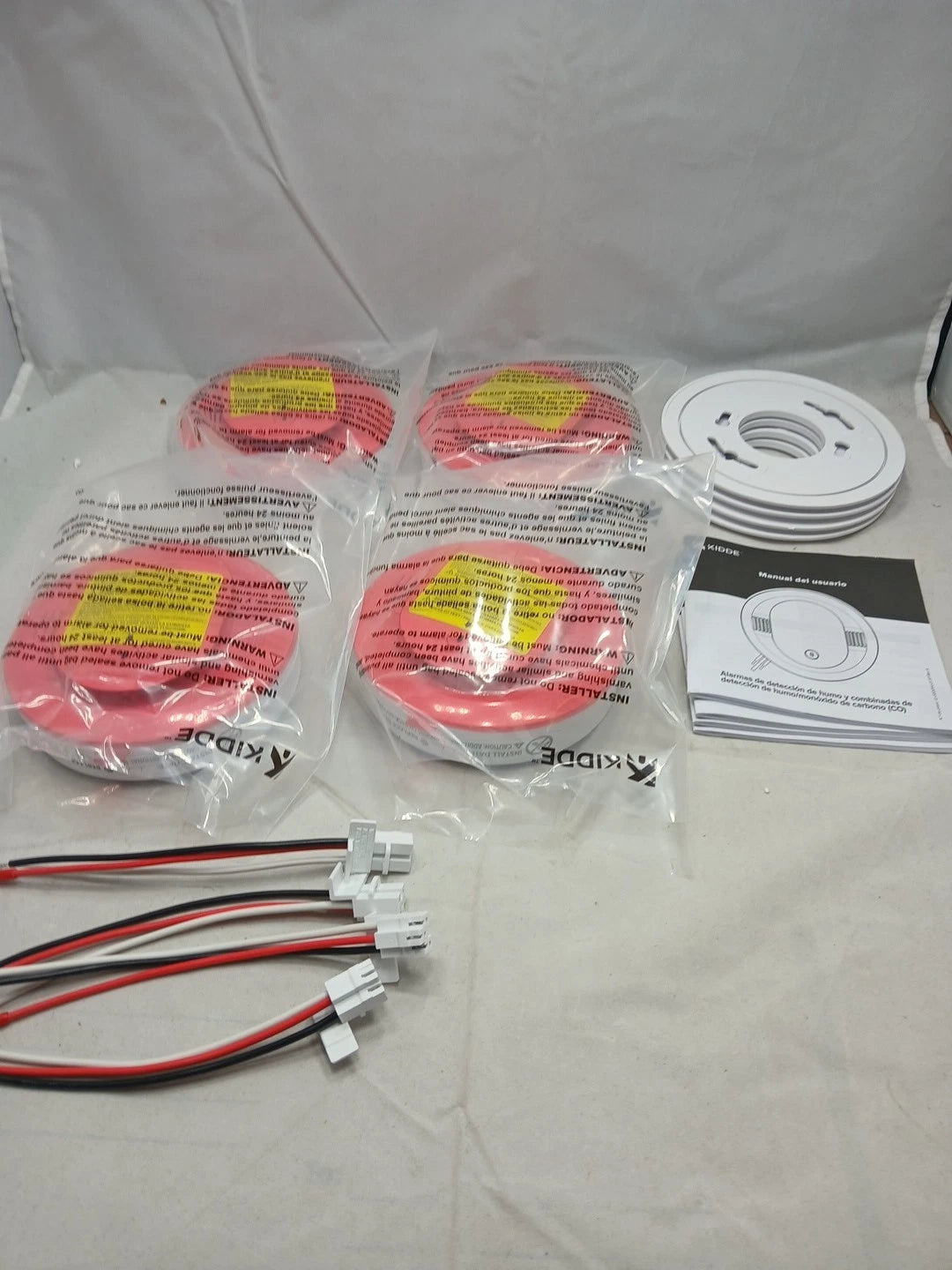 Kidde Smoke Alarm Model 20SA10 Hard Wired Detector 10 Year battery 4 Pack