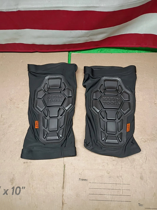 Klein Tools 60611 Knee Pads Breathable Mesh Back, Elastic Cuff (Black), L/XL