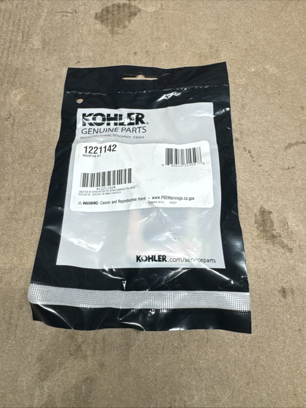 Kohler Chrome Single-handle bathroom sink faucet mounting kit K-1221142.