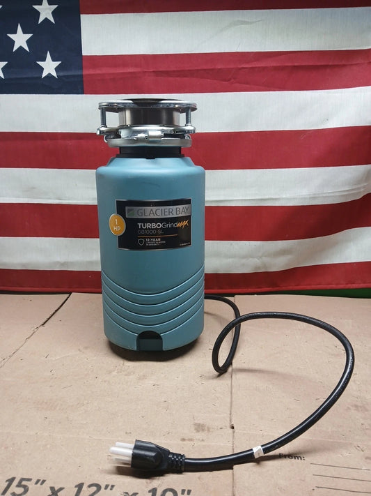 Glacier Bay TurboGrindMax 1009 507 829 Garbage Disposal 10-US-GB1000-SL **READ**