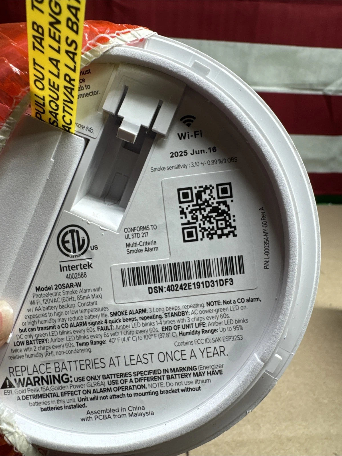 BRAND NEW Kidde Smart Smoke Alarm Detector WIRED Model 20SAR-W Wi-Fi