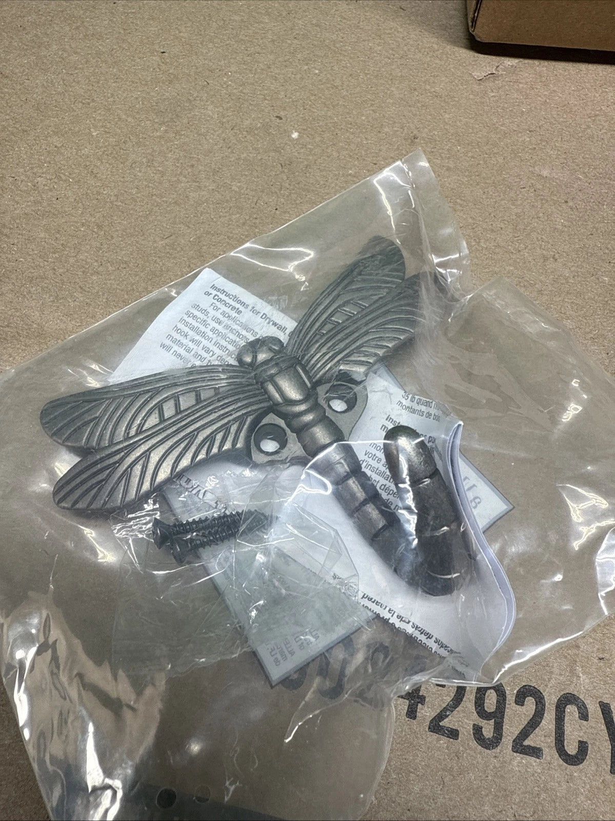 5-Pack Allen + Roth Dragonfly Single Wall Hooks 1-prong Towel Or Coat Hook