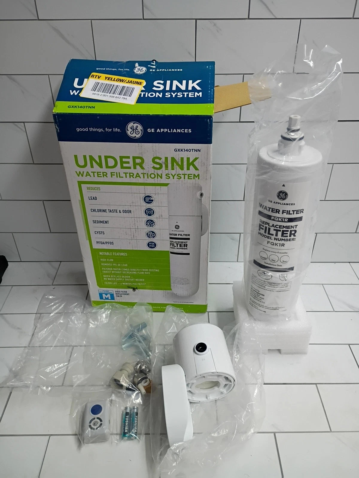 GE Under Sink Single Stage High Flow Water Filtration System GXK140TNN