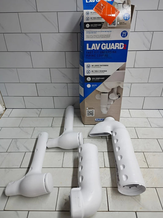 TrueBro Lav Guard2 102 E-Z Fast Fit Undersink Piping Covers USA Made, Open Box