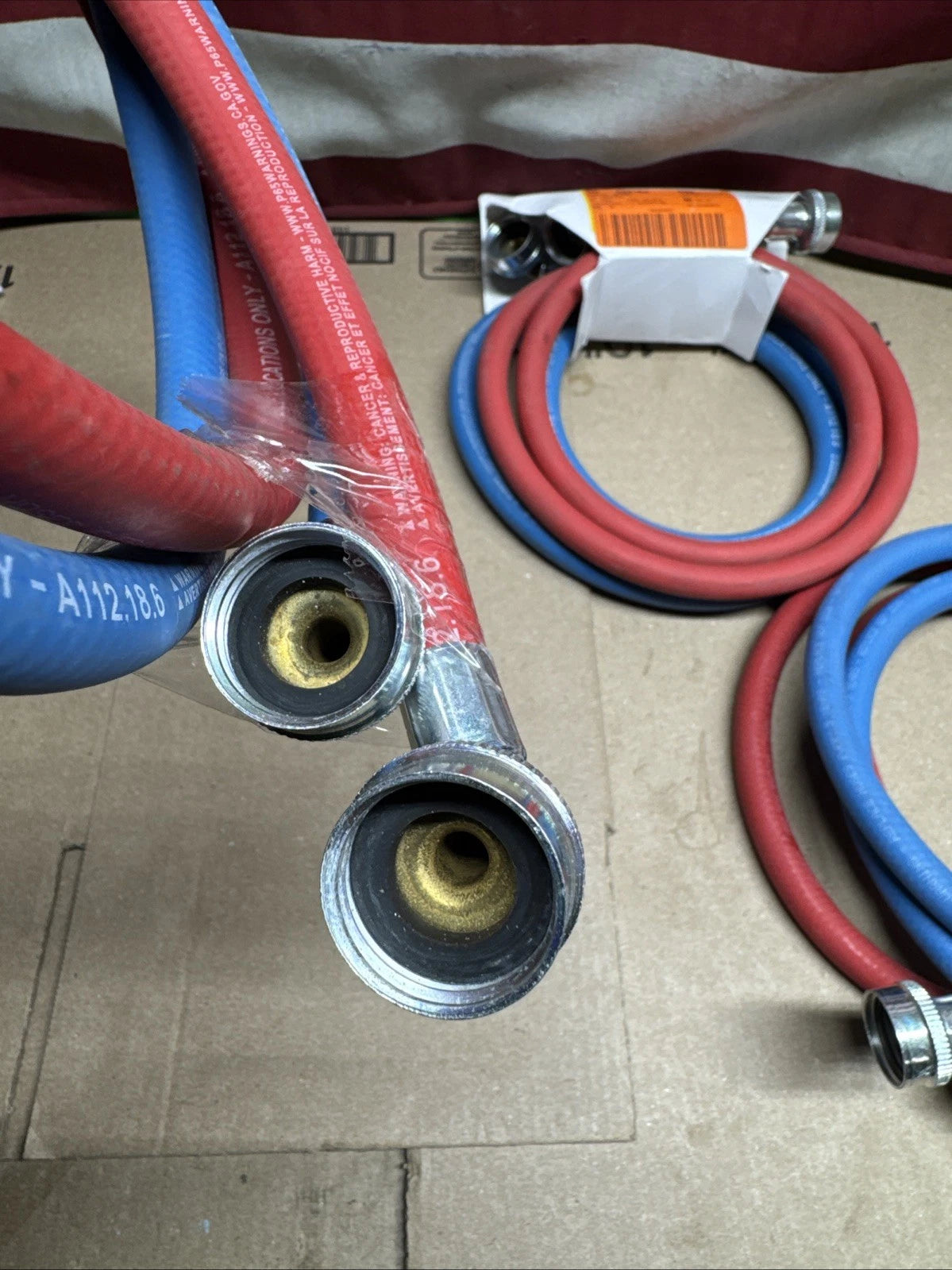 3PK Everbilt 1004 061 203 Rubber Washing Machine Hoses 4ft 3/4" FHT x 3/4" FHT,