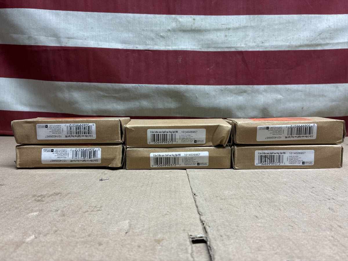 A LOT OF 6 Self Closing Non-Squeak Door Hinges 3.5in 5/8in Matte Black 3 Pack’s
