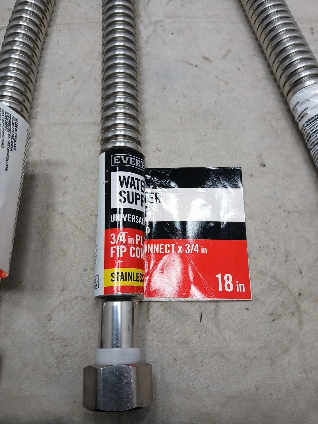4 Pk Everbilt 3/4 in.FIPx 3/4" Pex18" Stainless Steel Water Heater Supply Line