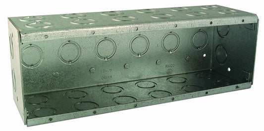 RACO 965 3-1/2-Inch Deep 134.8 Cubic Inch 6-Gang Nongangable Masonry Box