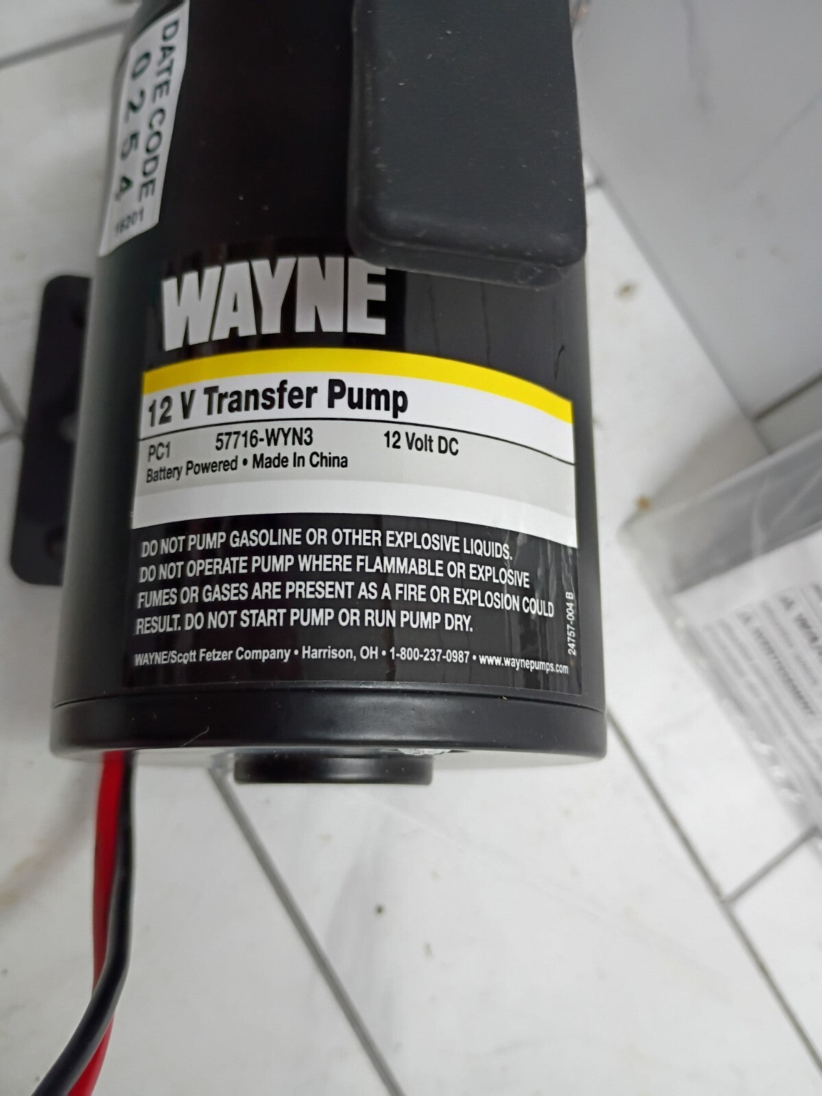 Wayne PC1-12V Multi-Use Pump Transfer 350 Gallons Per Hour 57716-WYN1 Open Box