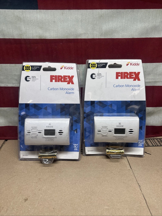 2 Pack Kidde Firex Battery 900-0146-LP Operated Digital Carbon Monoxide Detector