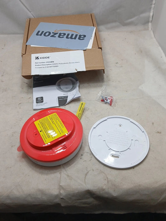 KIDDE 20SDR Photoelectric Smoke Alarm AA Battery Powered LED Warning.