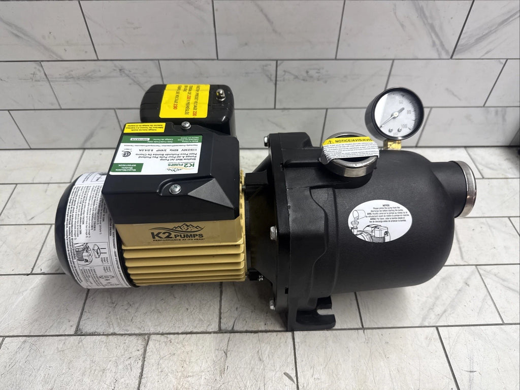 K2 Pumps Shallow Well Jet Pump 3/4 Hp Lead Free Thermoplastic 115/230V OPEN BOX