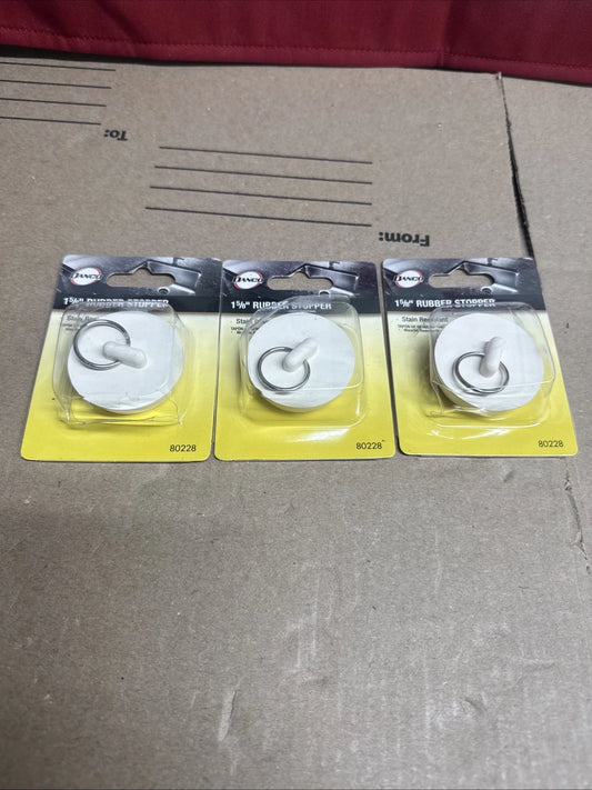 Lot Of 3 Danco 80228 1-5/8-Inch Rubber Drain Stopper OB