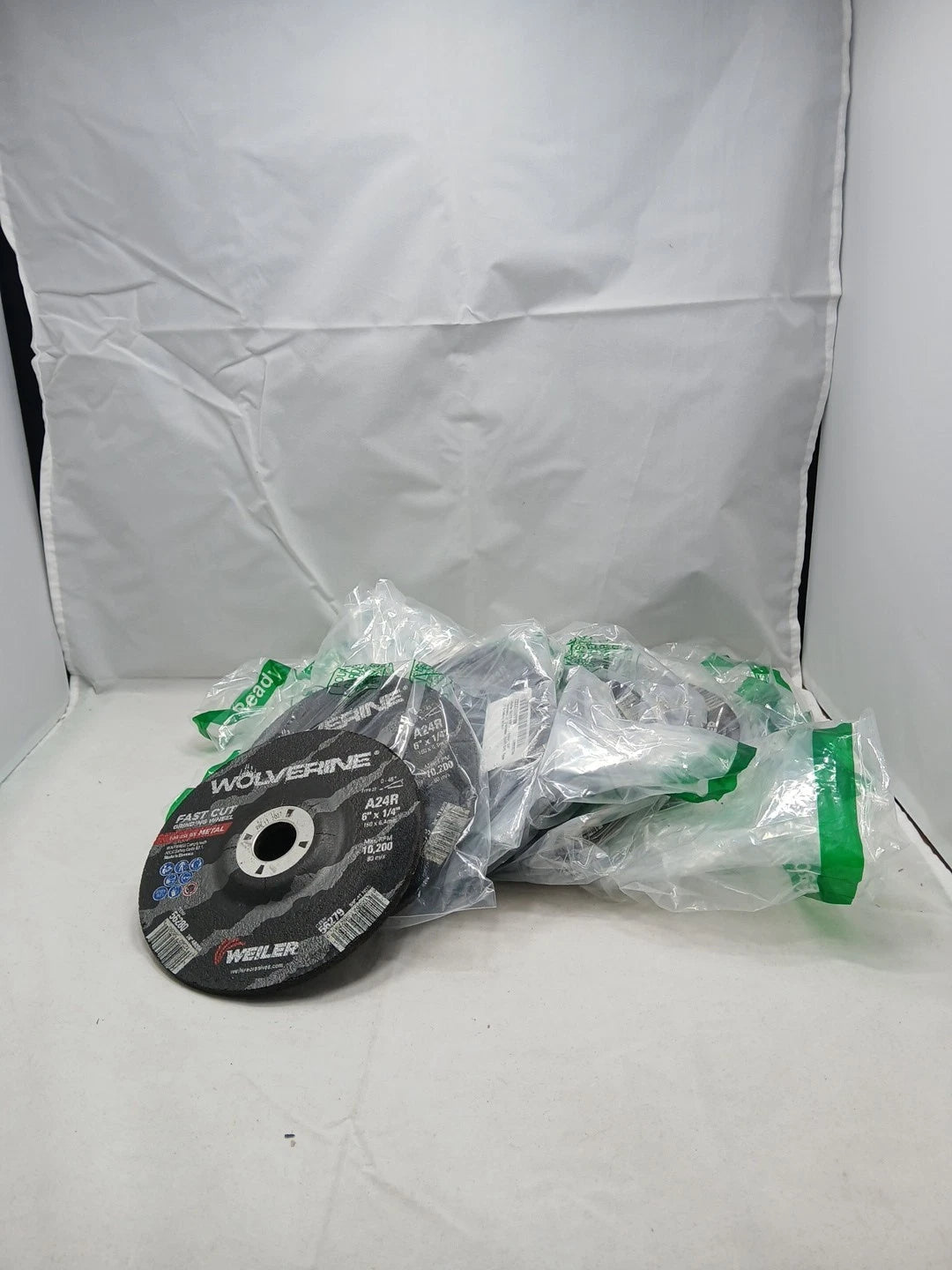 9pck Wheel Type 27 Grinding Fast Cut Grinding 6″x1/4" WEILER Wolverine Depressed