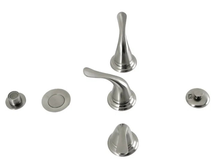 Kingston Brass KB328YL Royale Three-Handle Bidet Faucet, Brushed Nickel Open Box