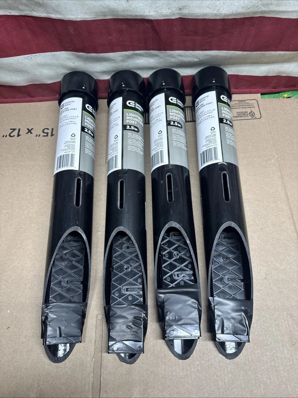Lot Of 4 2.5 in. Outdoor Lighting Mounting Post