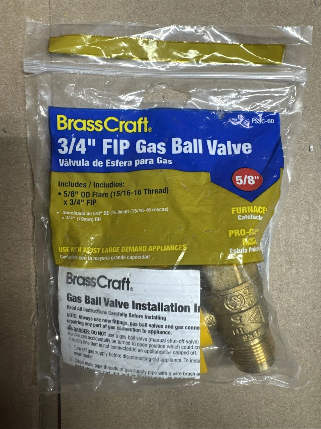 Lot Of 40 BrassCraft PSSC-60 3/4" FIP Gas Ball Valve w/ 58" OD Flare NEW