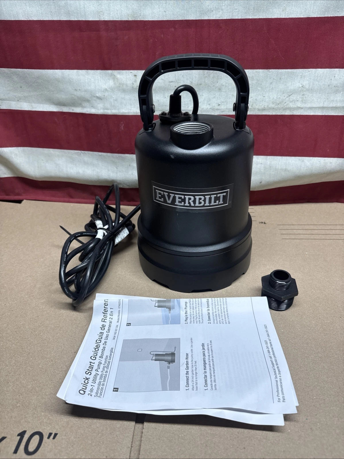Everbilt 1/3 HP Submersible Aluminum Utility Pump Corrosion Resistant,