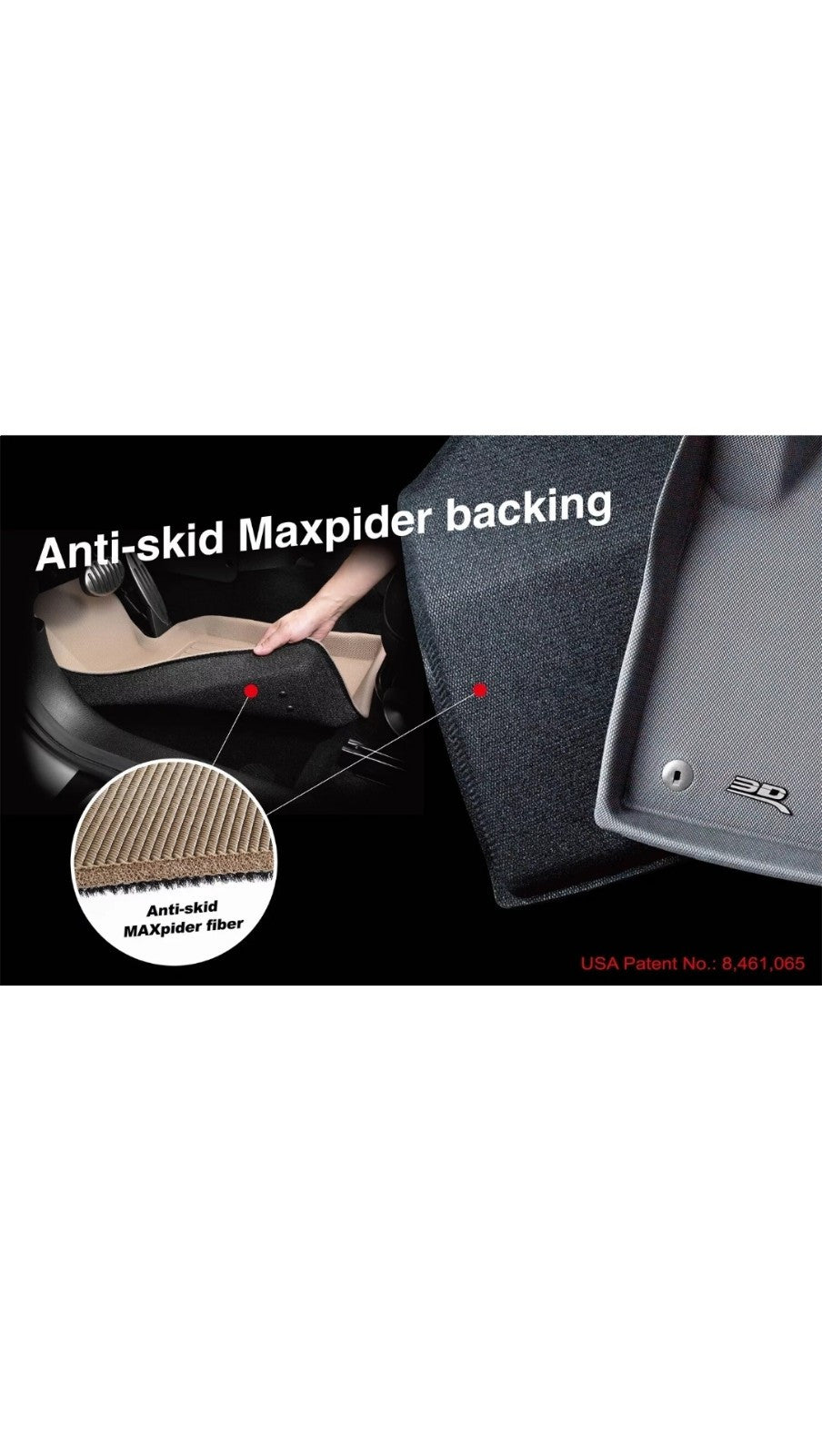 For 2016-2021 Tesla Model X Full Set Black Carbon Fiber Pattern Floor Mat Liner